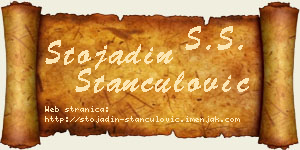 Stojadin Stančulović vizit kartica
